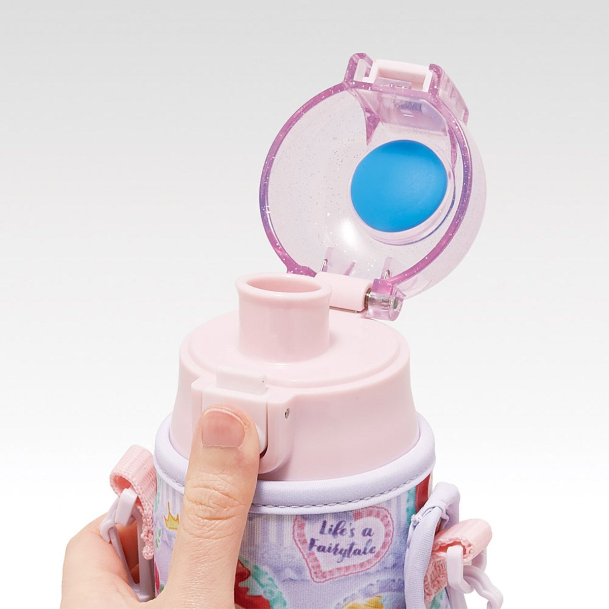 スケーター 水筒 直飲み ステンレス 保冷 470ml ワンタッチ 水筒カバー付き キャラクター skater KSDC4 ディズニー プリンセス 26年 女の子 女子【ショルダー キッズ 幼稚園 小学校 子供用水筒】