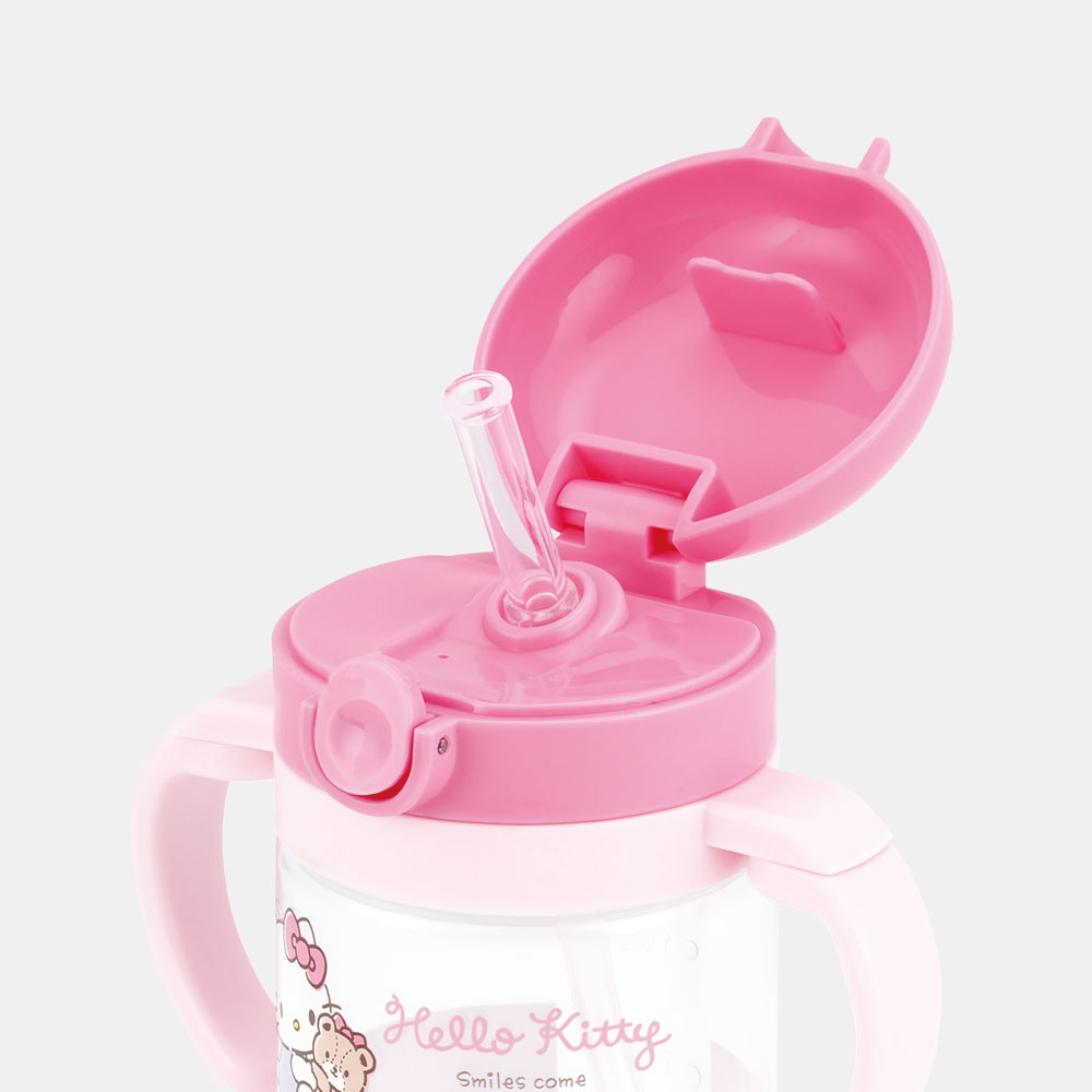 折りたたみ ストローマグ 260ml ベビーマグ ベビー ストロー マグ 両手 子供 1歳 skater スケーター KSHW1N キティ ハローキティ キティちゃん 女の子【キャラクター ストローコップ ハンドル コンパクト】