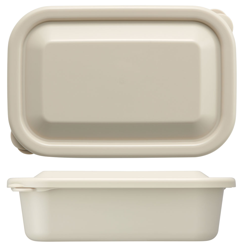 フード ランチ ケース S 580ml スモーク ベージュ 弁当箱 ふわっと フタ LFP6 スケーター