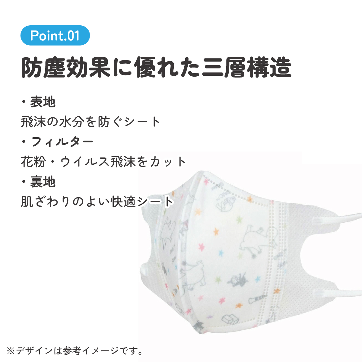 子供立体マスク Sサイズ/7枚入りムーミン 星/MSKB1N_4973307627224