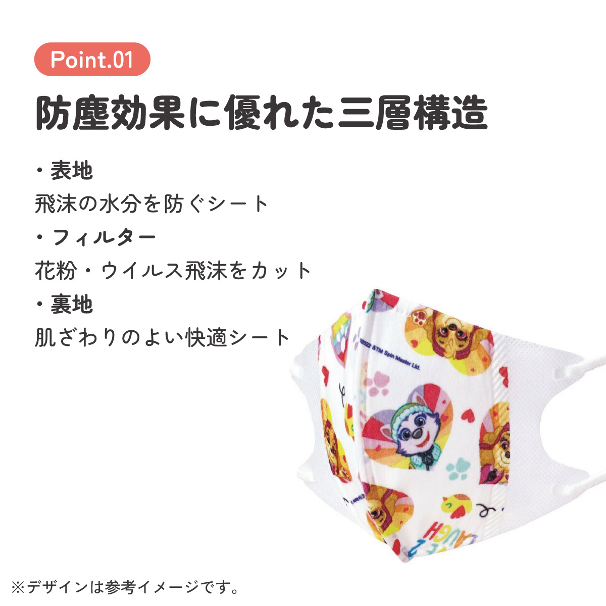子供立体マスク Mサイズ/7枚入りパウ・パトレスキュー/MSKS3N_4973307652882