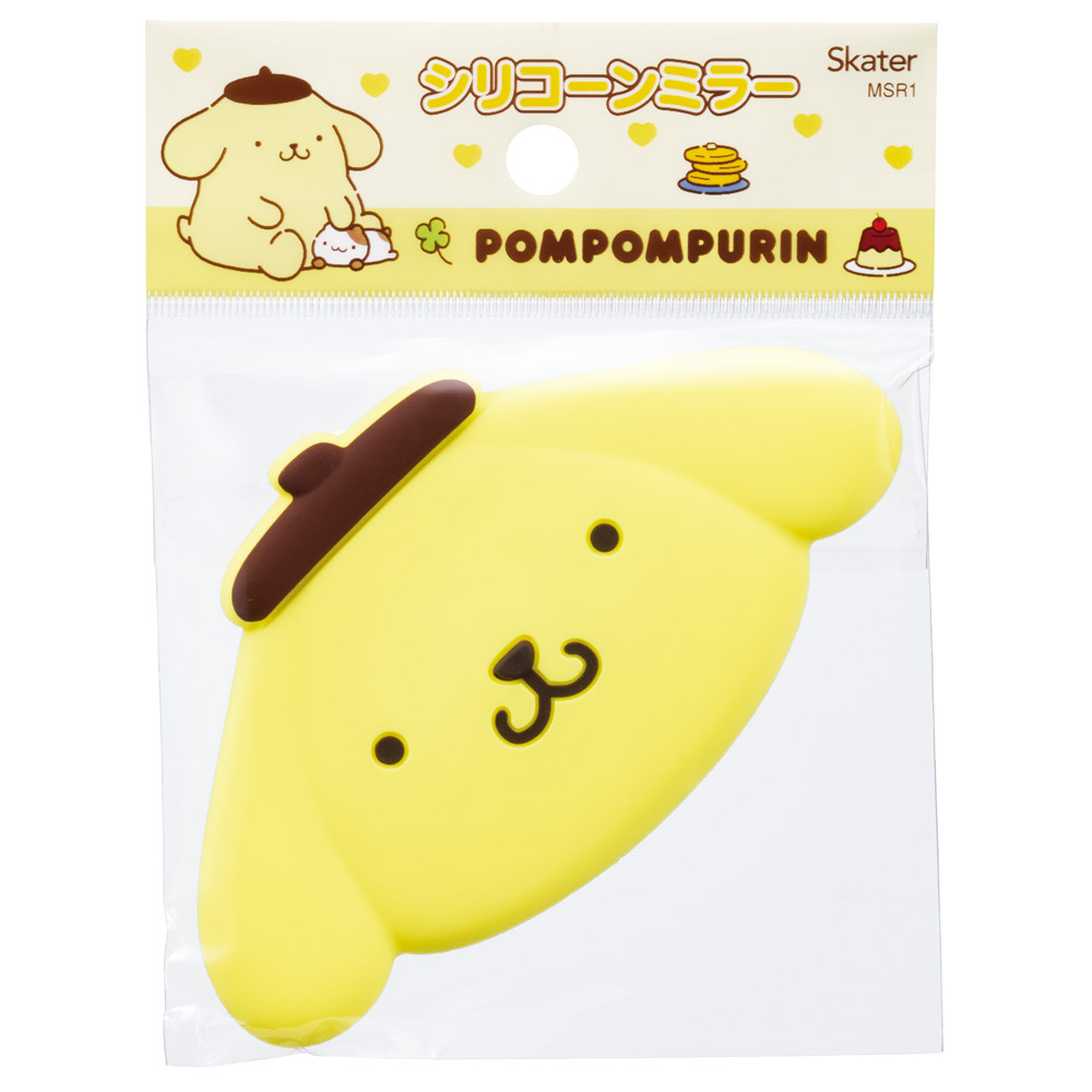 【メール便対象品】 スケーター キャラクター ダイカット シリコンミラー 鏡 ミラー 可愛い 携帯 メイク直し 身だしなみ skater MSR1 ポムポム プリン サンリオ 女の子 男の子【手鏡 ハンドミラー 手のひらサイズ メイク きれい かわいい】