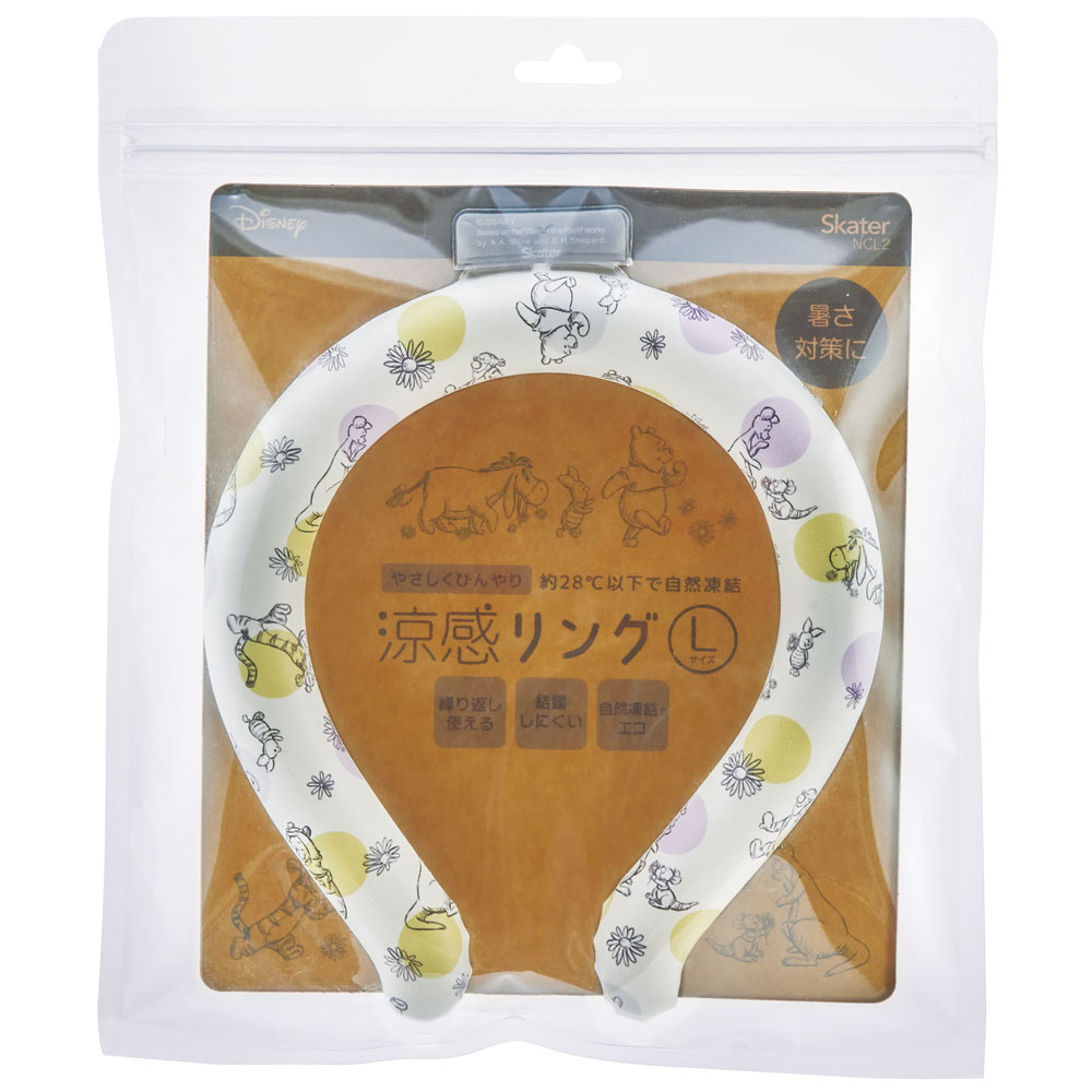 【メール便対象品】 涼感リング L ネッククーラー 冷感素材 冷感 暑さ対策 ひんやり NCL2 スケーター skater 23年 くまのプーさん プーさん Pooh 女性 レディース【アウトドア ウォーキング 通勤 エコ 繰り返し使える】