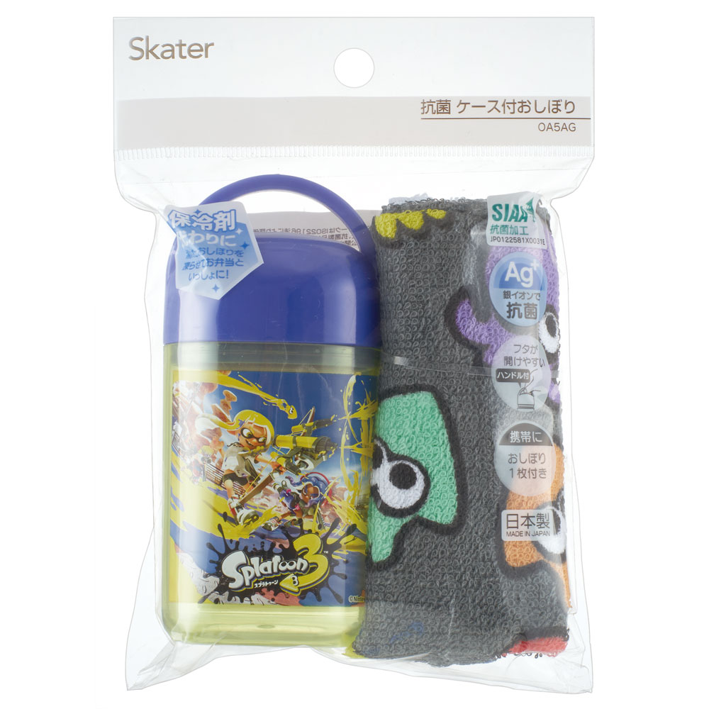 抗菌ケース付おしぼり スプラトゥーン3/OA5AG_4973307621963/スケーター