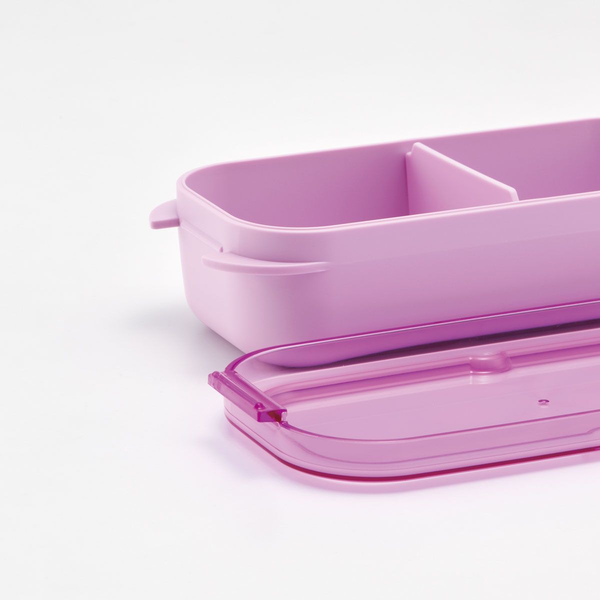 スケーター パッキン一体型 ラク洗 らくあら ランチボックス 440ml 1段 留め具一体型 洗いやすい skater PALB5 モーブピンク【弁当箱 お弁当 電子レンジ 食洗機 対応 大人 子供】