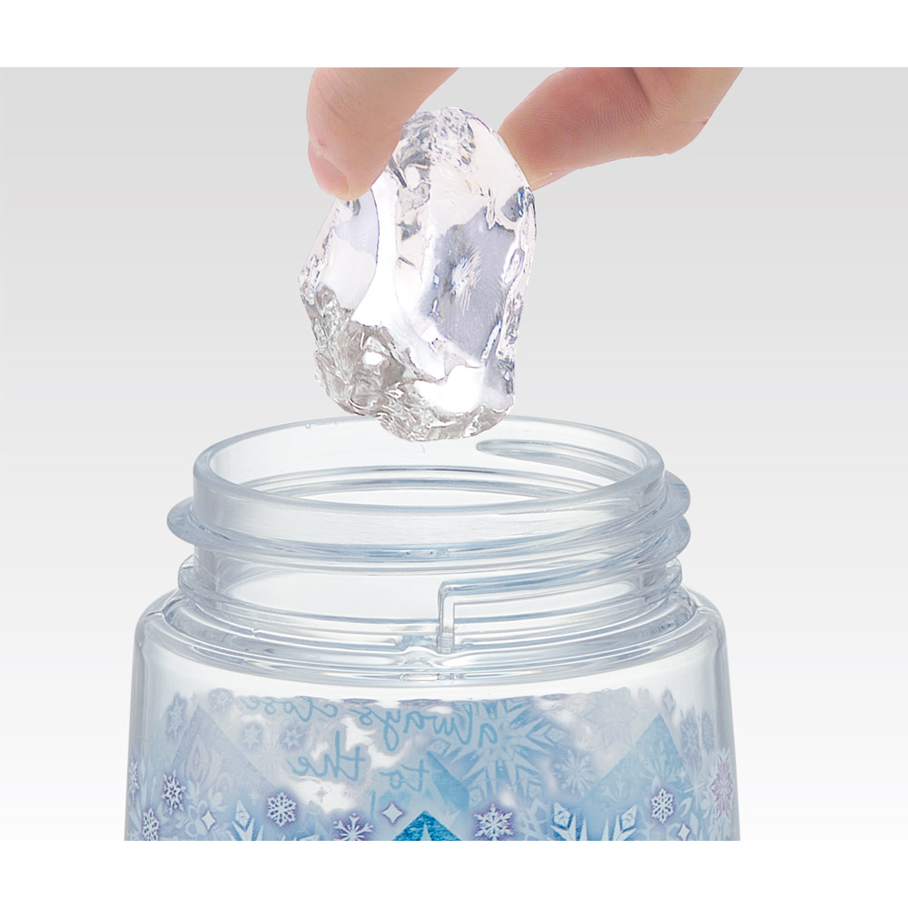 【送料無料】ワンプッシュ式ストロー水筒 プラスチック製 480ml アナと雪の女王25/PDSH5_4973307690259
