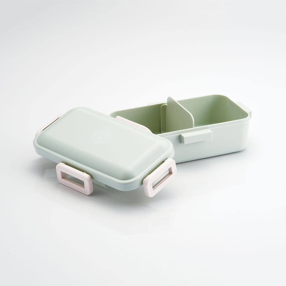 弁当箱 530ml 一段 仕切り 食洗機 レンジ 対応 日本製 ランチボックス お弁当 スケーター skater PFLB6B セピア カラー グリーン 緑 みどり キッズドア