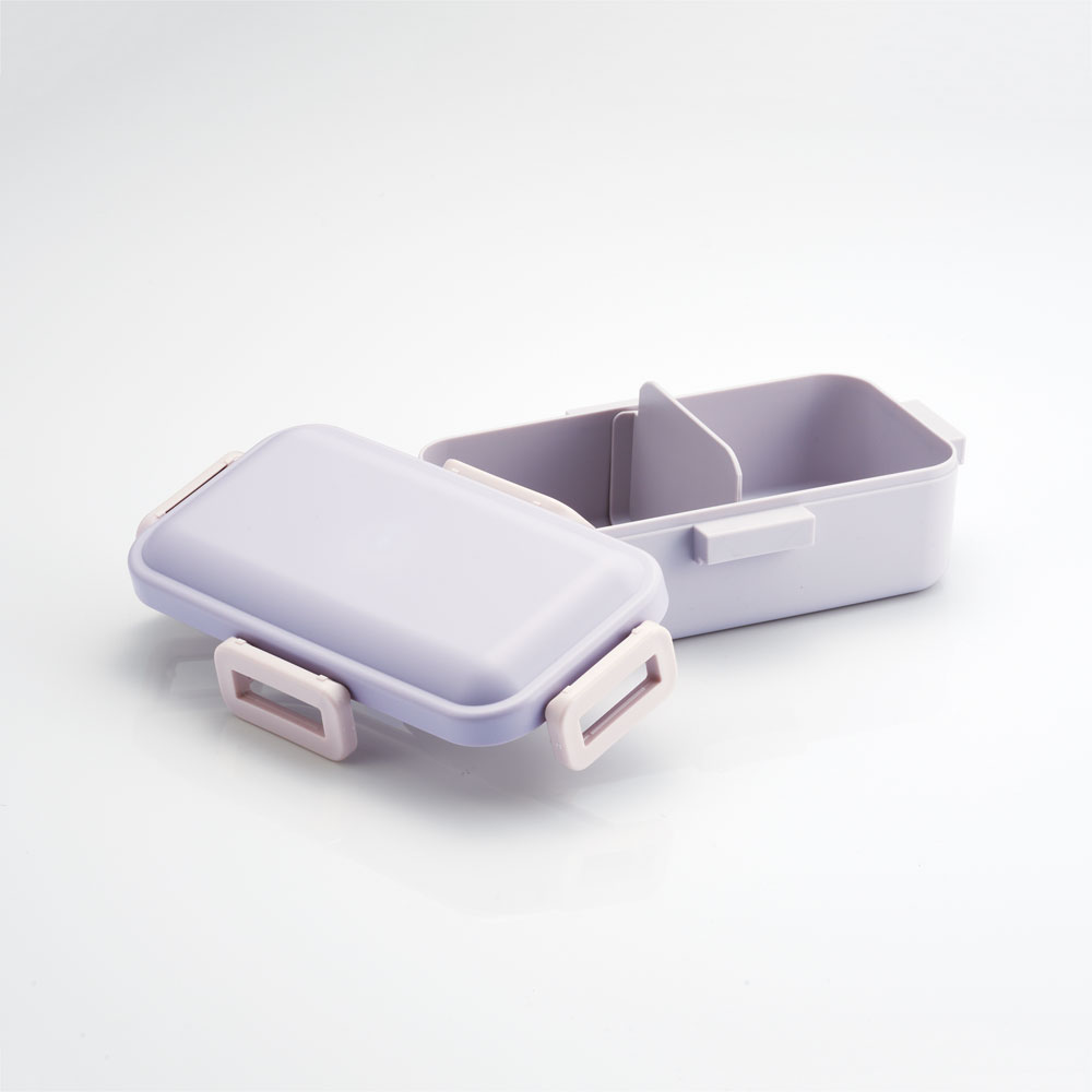 弁当箱 530ml 一段 仕切り 食洗機 レンジ 対応 日本製 ランチボックス お弁当 スケーター skater PFLB6B セピア カラー ラベンダー 紫 キッズドア