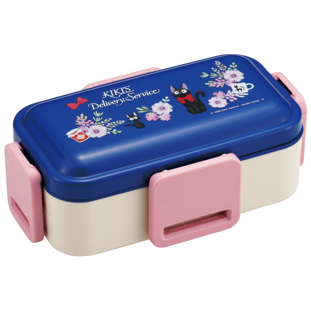 おかずがつぶれにくい抗菌ふわっとフタ弁当箱 2段/600ml 魔女の宅急便フレンチ/PFLW4AG_4973307658884