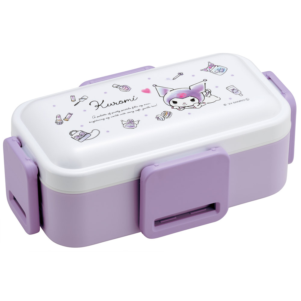 おかずがつぶれにくい抗菌ふわっとフタ弁当箱 2段/600ml クロミ 水彩コスメ/PFLW4AG_4973307688218