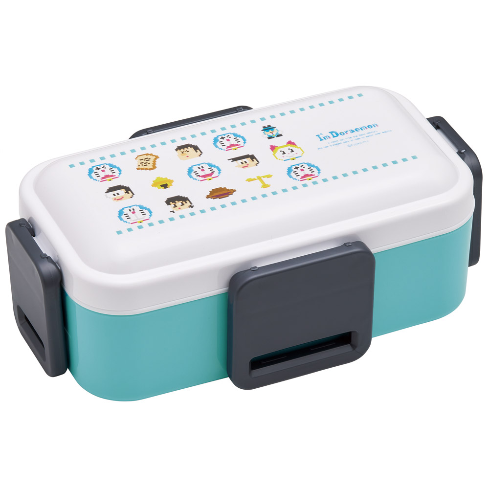 おかずがつぶれにくい抗菌ふわっとフタ弁当箱 2段/600ml ドラえもん ドット/PFLW4AG_4973307688959
