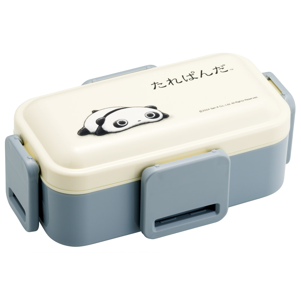 おかずがつぶれにくい抗菌ふわっとフタ弁当箱 2段/600ml たれぱんだ/PFLW4AG_4973307692079