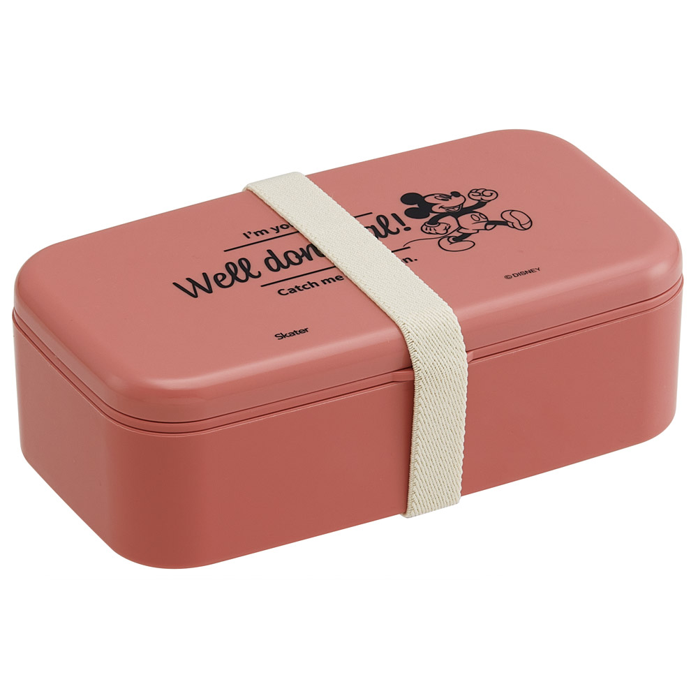 箸付き 弁当箱 600ml 1段 ランチボックス お弁当 16.5cm 大人 子供 バイオマス スケーター skater PLB6HB ミッキーマウス ミッキー Mickey 男の子 女の子