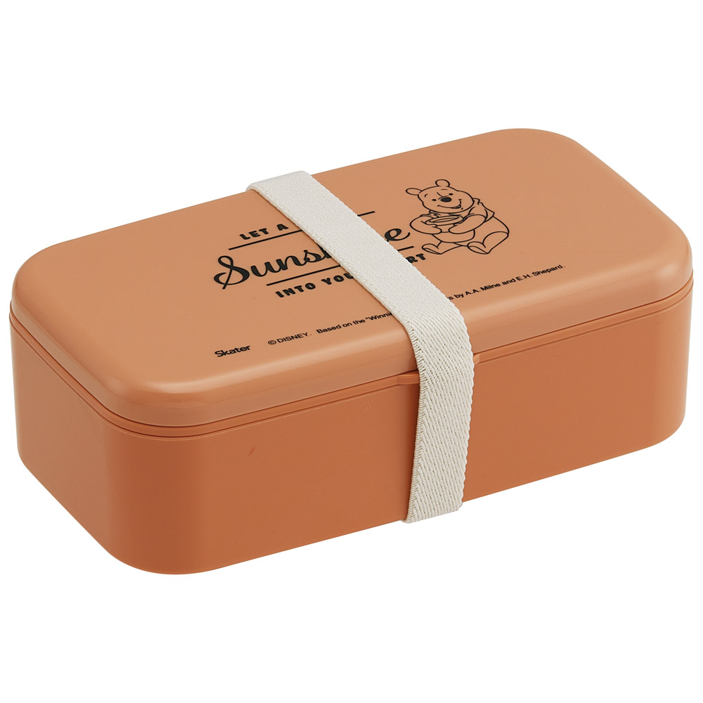 箸付き 弁当箱 600ml 1段 ランチボックス お弁当 16.5cm 大人 子供 バイオマス スケーター skater PLB6HB くまのプーさん プーさん Pooh 女性 レディース