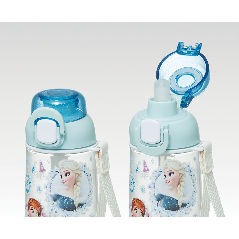 【送料無料】ワンプッシュ ストロー ボトル 水筒 630ml 透明 クリア 子供 キッズ かわいい スケーター skater PSHPO6 アナと雪の女王 アナ雪 ディズニー 女の子 女子