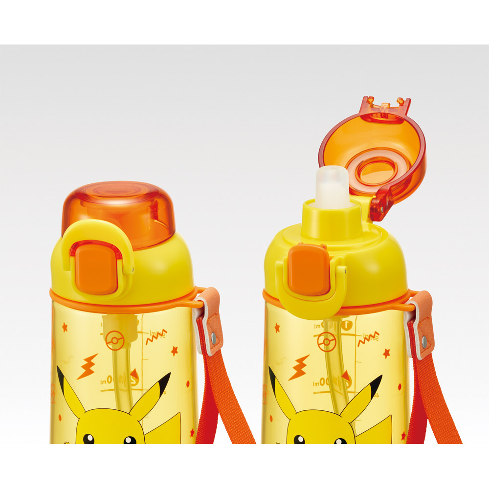 【送料無料】ワンプッシュ ストロー ボトル 水筒 630ml 透明 クリア 子供 キッズ かわいい スケーター skater PSHPO6 ポケットモンスター 25年 ポケモン ピカチュウ 男の子