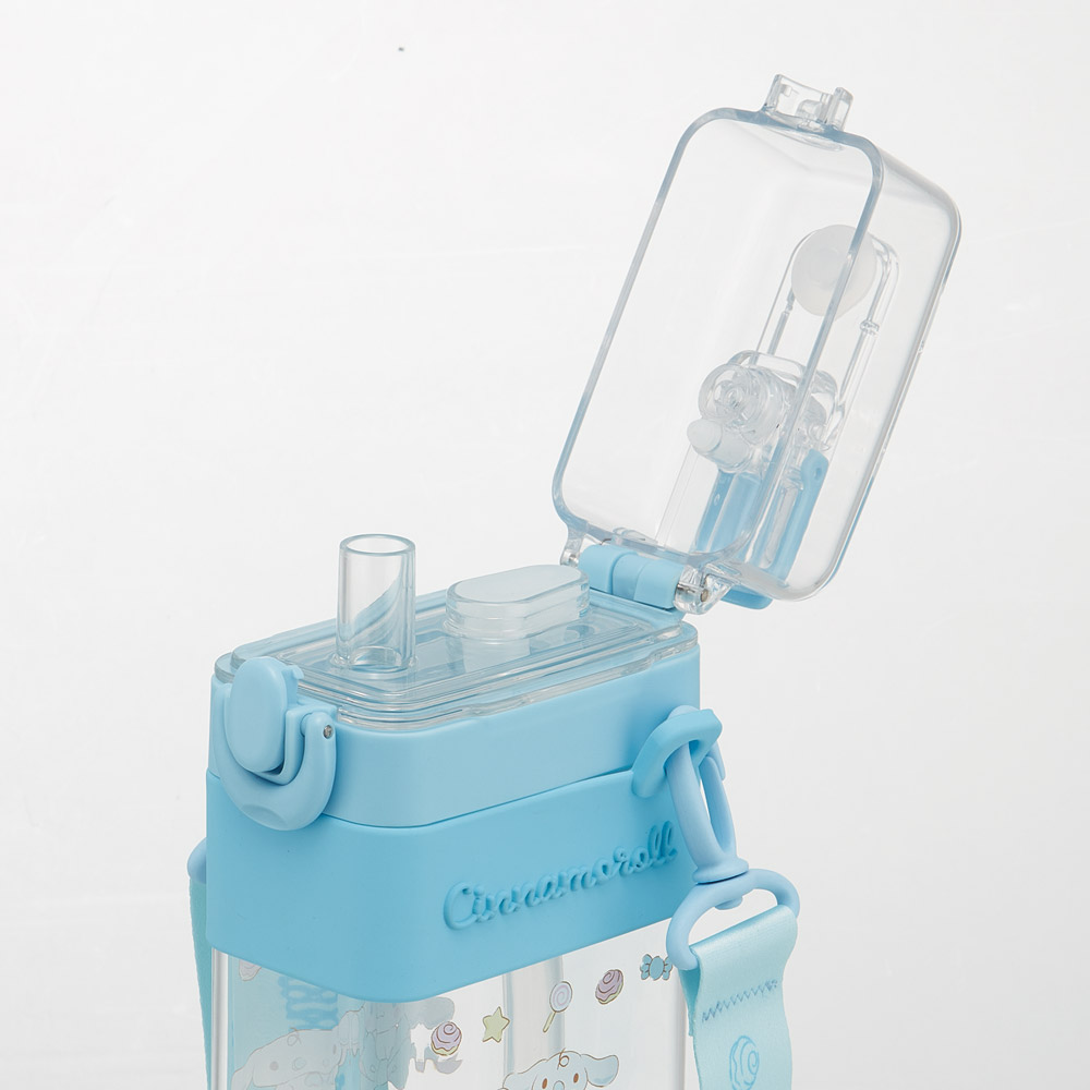スクエア 2WAY ボトル 水筒 ストロー 直飲み 600ml 子供 キッズ キャラクター スケーター skater PSQW6 シナモロール シナモン サンリオ 女の子 女子