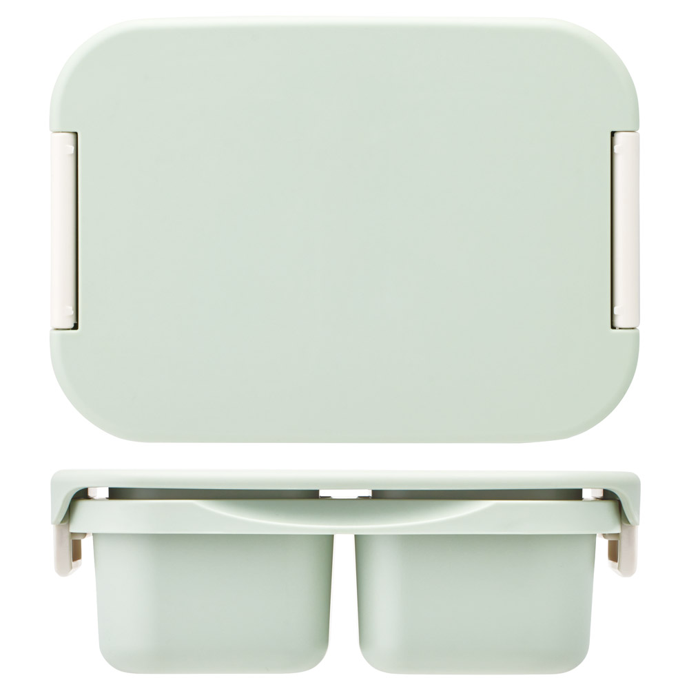 抗菌 セパレート型 弁当箱 500ml タイト ランチボックス 1段 一体型仕切り スケーター skater PTLBS5AG セピア カラー グリーン 緑 みどり【お弁当 一段 大人 子供 レンジ 食洗機 対応】