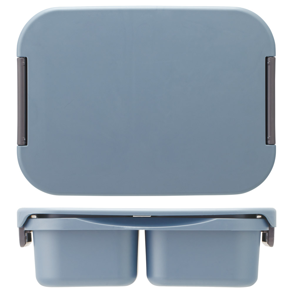 抗菌 セパレート型 弁当箱 900ml タイト ランチボックス 1段 一体型仕切り スケーター skater PTLBS9AG アッシュカラー アッシュブルー【お弁当 一段 大人 子供 レンジ 食洗機 対応】