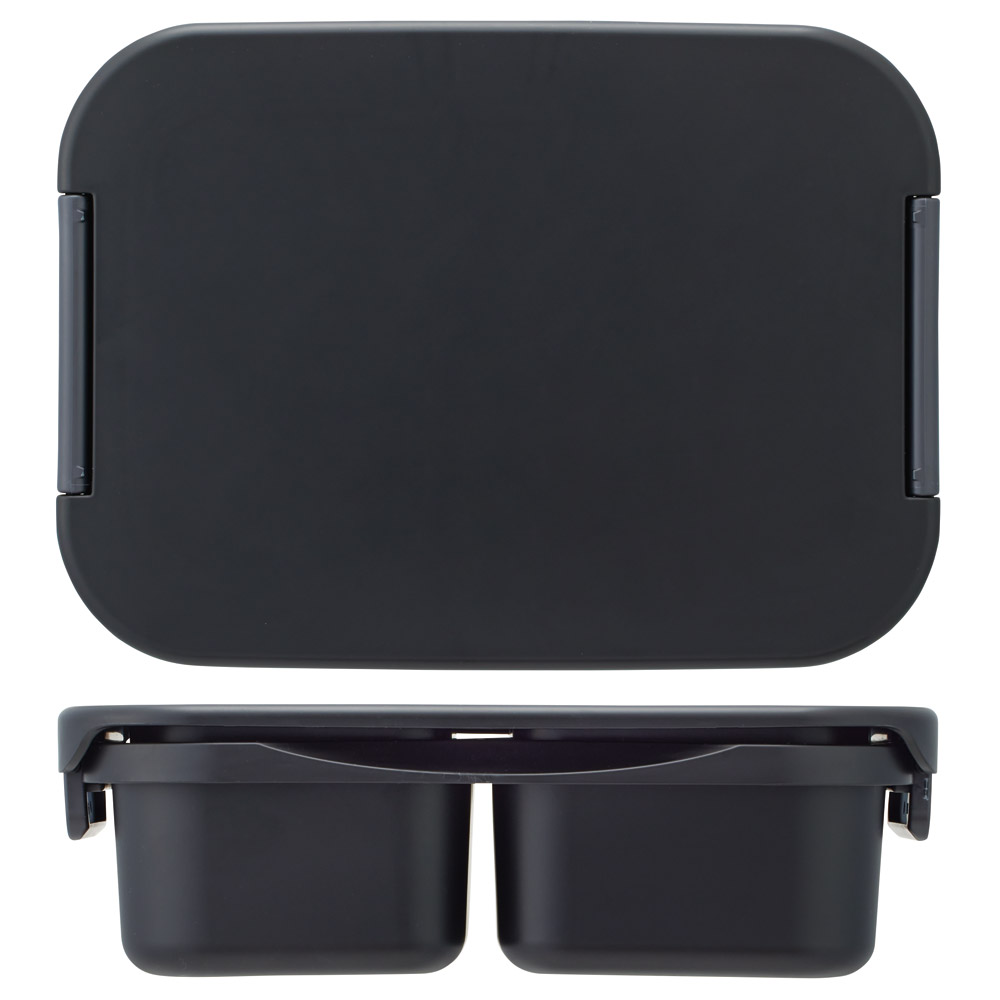抗菌 セパレート型 弁当箱 900ml タイト ランチボックス 1段 一体型仕切り スケーター skater PTLBS9AG アッシュカラー アッシュブラック【お弁当 一段 大人 子供 レンジ 食洗機 対応】