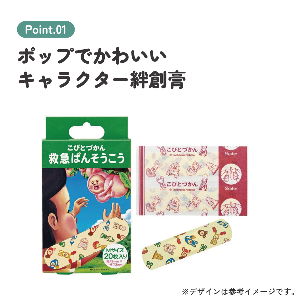 【メール便対象品】 絆創膏 キャラクター かわいい 20枚 入り M サイズ ばんそうこう 子供 子ども 園児 skater スケーター QQB1 こびとづかん 男の子 男子 女の子【幼児 キッズ バンソウコウ 可愛い けが 怪我 ケガ キズ 傷 きず 救急】