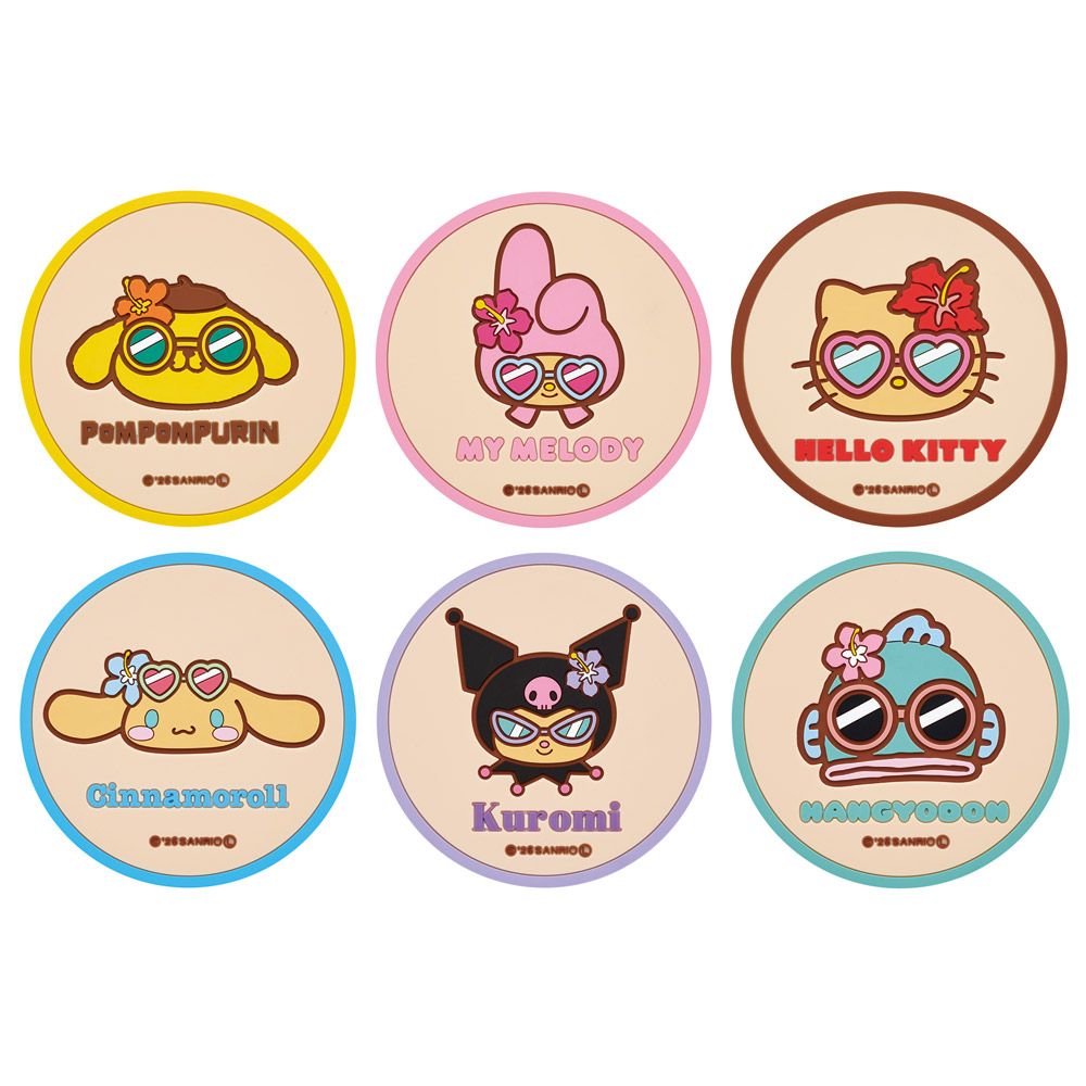 スケーター キャラクター ミステリーボックス ラバーコースター 全6種類 可愛い おしゃれ RCSTB1B skater 日焼け サンリオ キャラクターズ キティ クロミ 女の子【ブラインド コースター ランダム お楽しみ サプライズ】