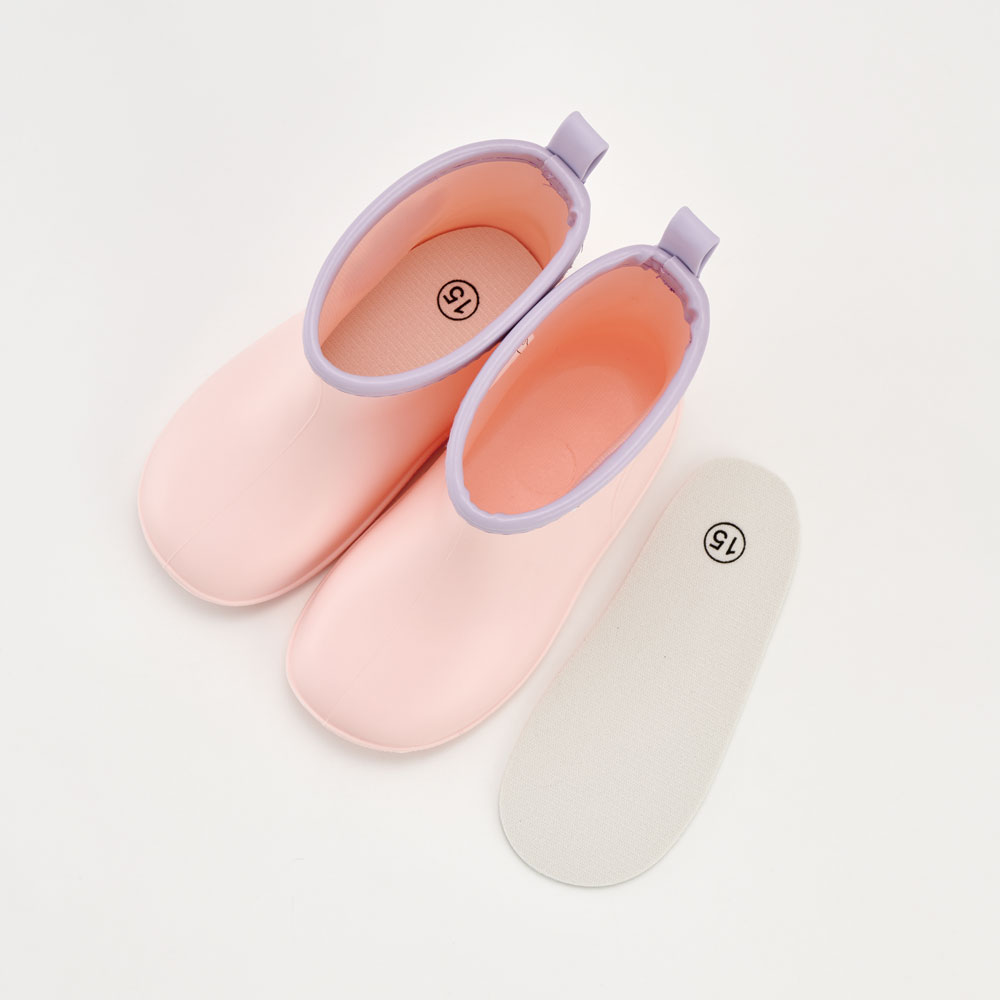 ワッペン 付き レインブーツ 長靴 キッズ 子供 15cm おしゃれ かわいい スケーター skater RIBTW15 Sweet Bear クマ くま ピンク いちご