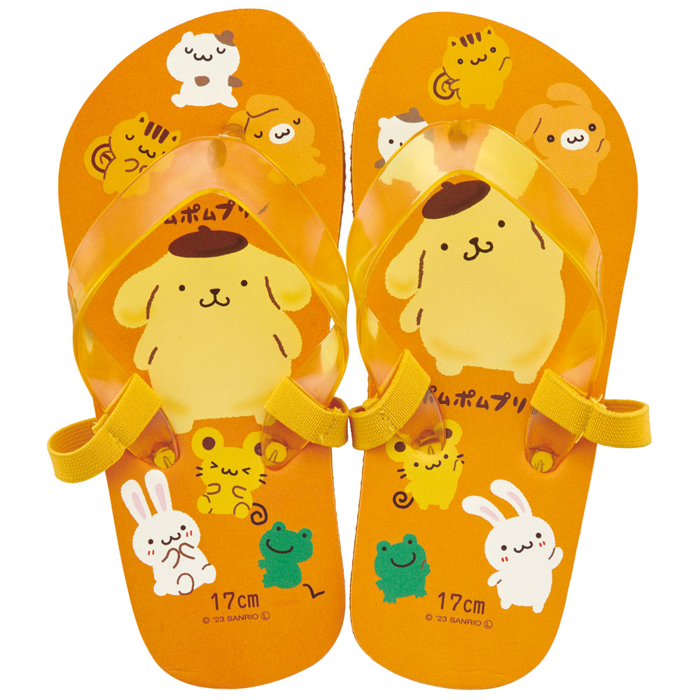 ビーチサンダル キッズ 17cm 子供 キャラクター サンダル 夏用 痛くない skater スケーター SDBE17 23年 ポムポム プリン サンリオ 女の子 男の子 女子【17 ビーサン子ども 海 プール ゴムバンド付き 子供用 ギフト】