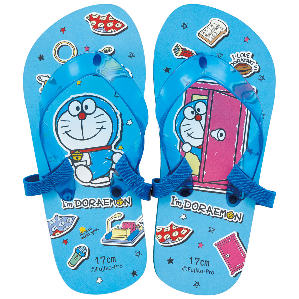 ビーチサンダル キッズ 17cm 子供 キャラクター サンダル 夏用 痛くない skater スケーター SDBE17 ドラえもん どらえもん 男の子 女の子 男子 女子【17 ビーサン子ども 海 プール ゴムバンド付き 子供用 ギフト】