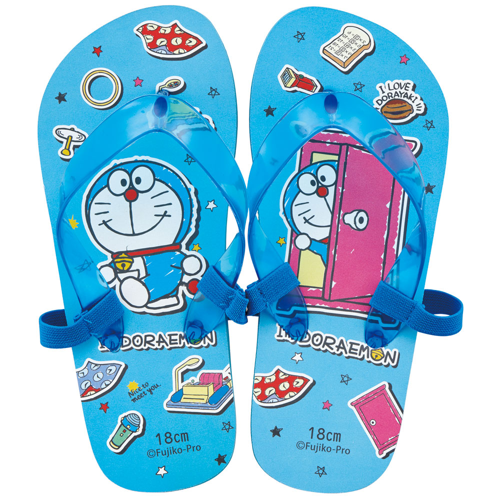 ビーチサンダル キッズ 18cm 子供 キャラクター サンダル 夏用 痛くない skater スケーター SDBE18 ドラえもん どらえもん 男の子 女の子 男子 女子【18 ビーサン子ども 海 プール ゴムバンド付き 子供用 夏 プレゼント】