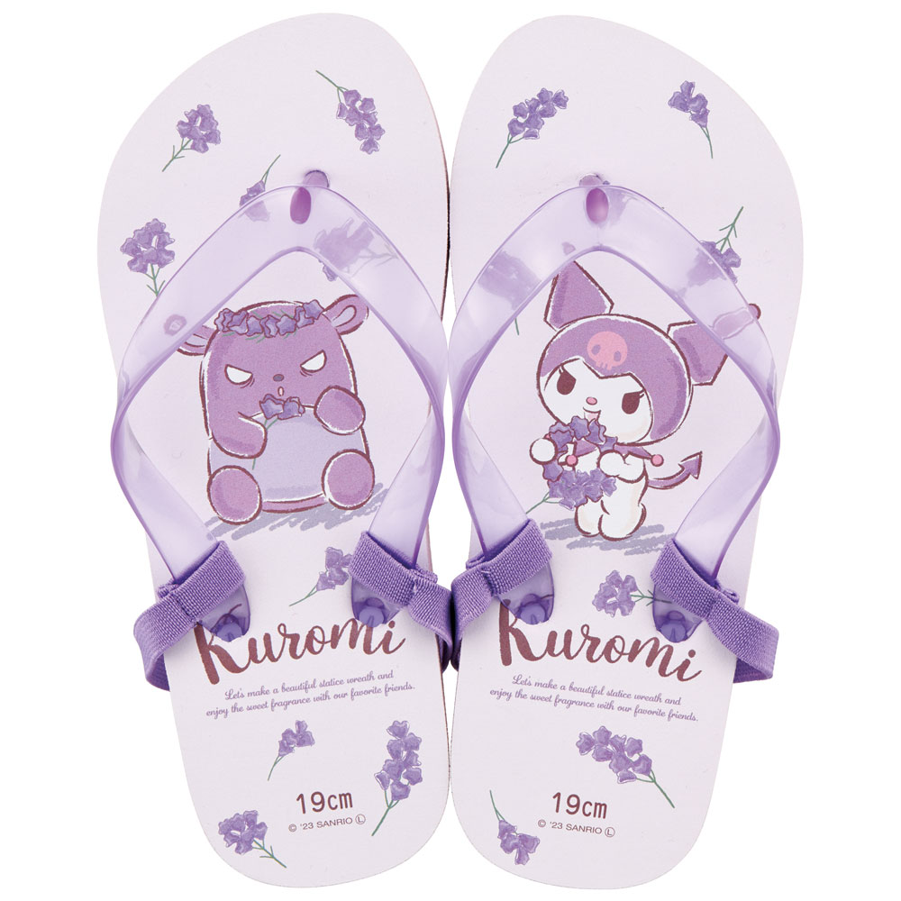 ビーチサンダル キッズ 19cm 子供 キャラクター サンダル 夏用 痛くない スケーター skater SDBE19 クロミ クロミちゃん マイメロ 女の子 女子【19 ビーサン子ども 海 プール ゴムバンド付き 子供用 夏 プレゼント】