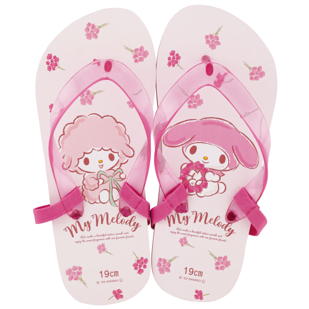 ビーチサンダル キッズ 19cm 子供 キャラクター サンダル 夏用 痛くない skater スケーター SDBE19 マイメロディ マイメロ サンリオ 女の子 女子【19 ビーサン子ども 海 プール ゴムバンド付き 子供用 夏 プレゼント】