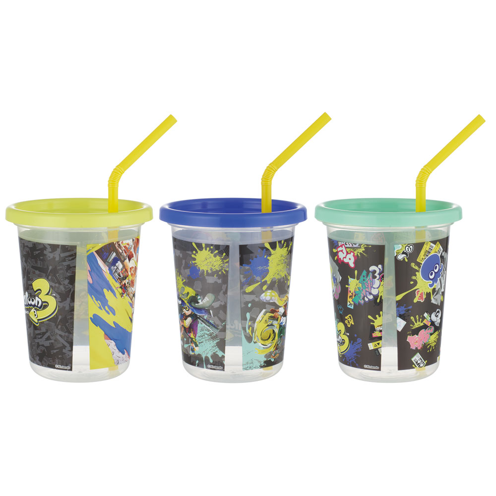 ストロー付タンブラー 320ml/3個セットスプラトゥーン3/SIH3ST_4973307621895/スケーター