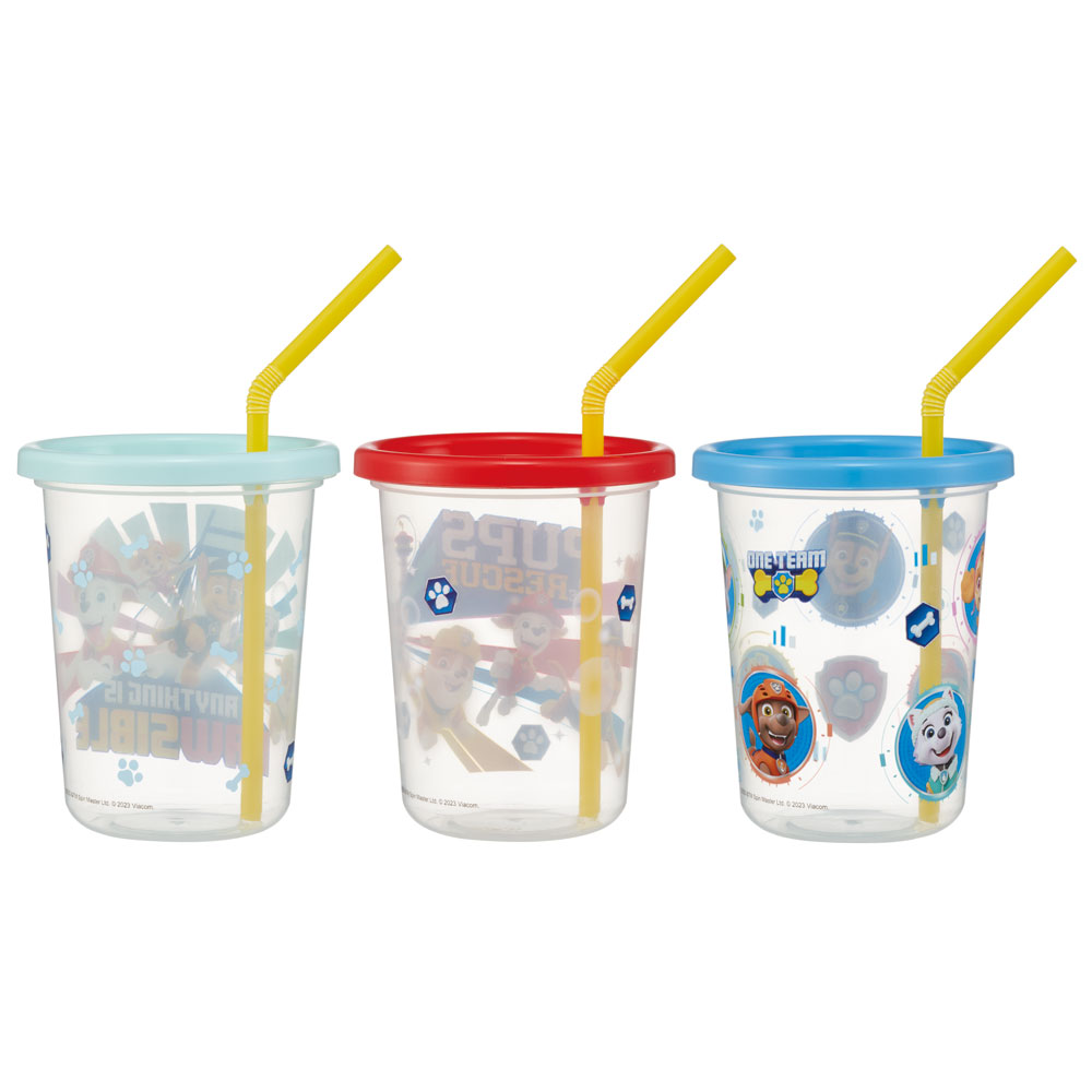 ストロー付タンブラー 320ml/3個セットパウ・パトロール23/SIH3ST_4973307652721/スケーター