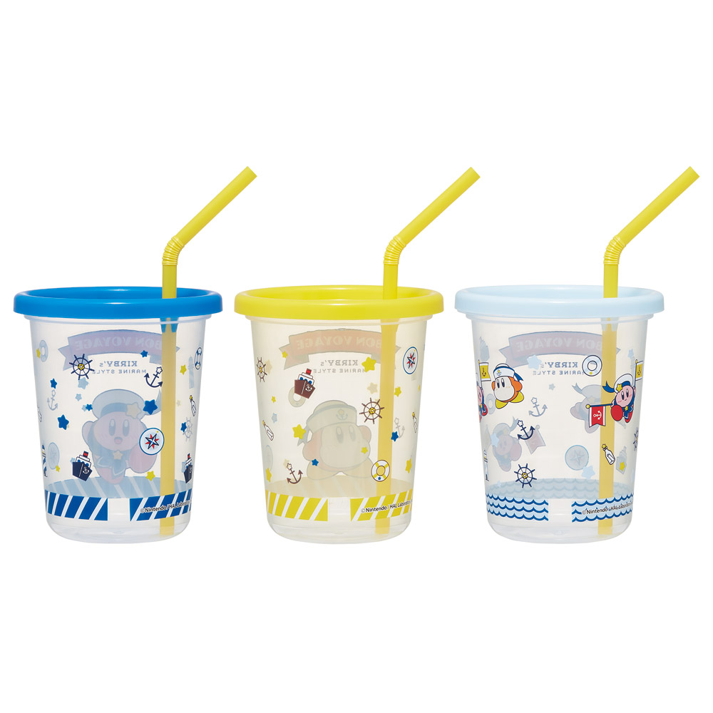 ストロー付タンブラー 320ml/3個セットカービィヴォヤージュ/SIH3ST_4973307679230/スケーター