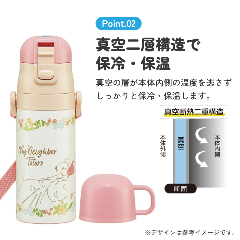 【送料無料】2WAYステンレスボトル 350ml/420mlトトロメイといっしょ/SKDC3_4973307630378
