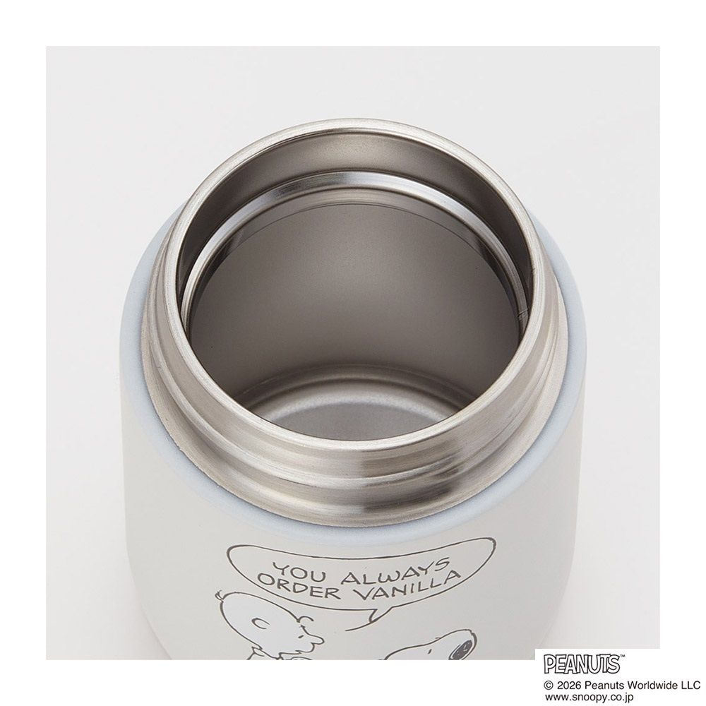 スケーター 水筒 ステンレス マグ ボトル 180ml 保温 保冷 コロンとした かわいい フォルム skater SMGD3 ホワイト スヌーピー スモーキーパステル 白【ポケットサイズ 丸み おしゃれ マグボトル 子供 大人】
