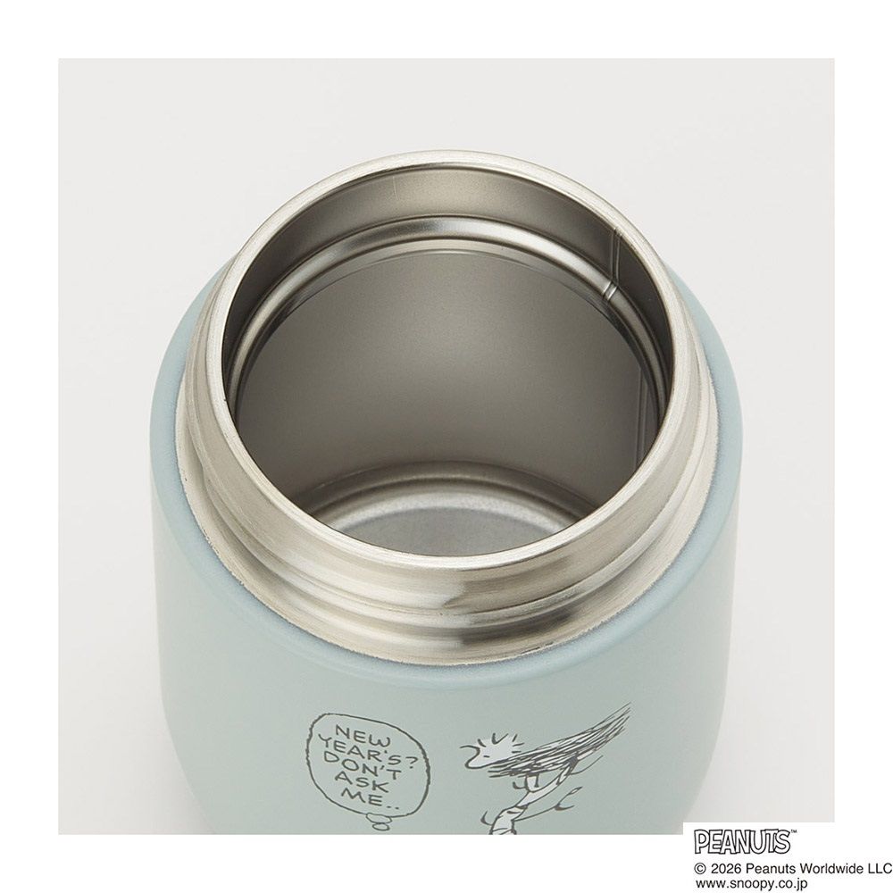 スケーター 水筒 ステンレス マグ ボトル 180ml 保温 保冷 コロンとした かわいい フォルム skater SMGD3 ブルー スヌーピー スモーキーパステル 青【ポケットサイズ 丸み おしゃれ マグボトル 子供 大人】