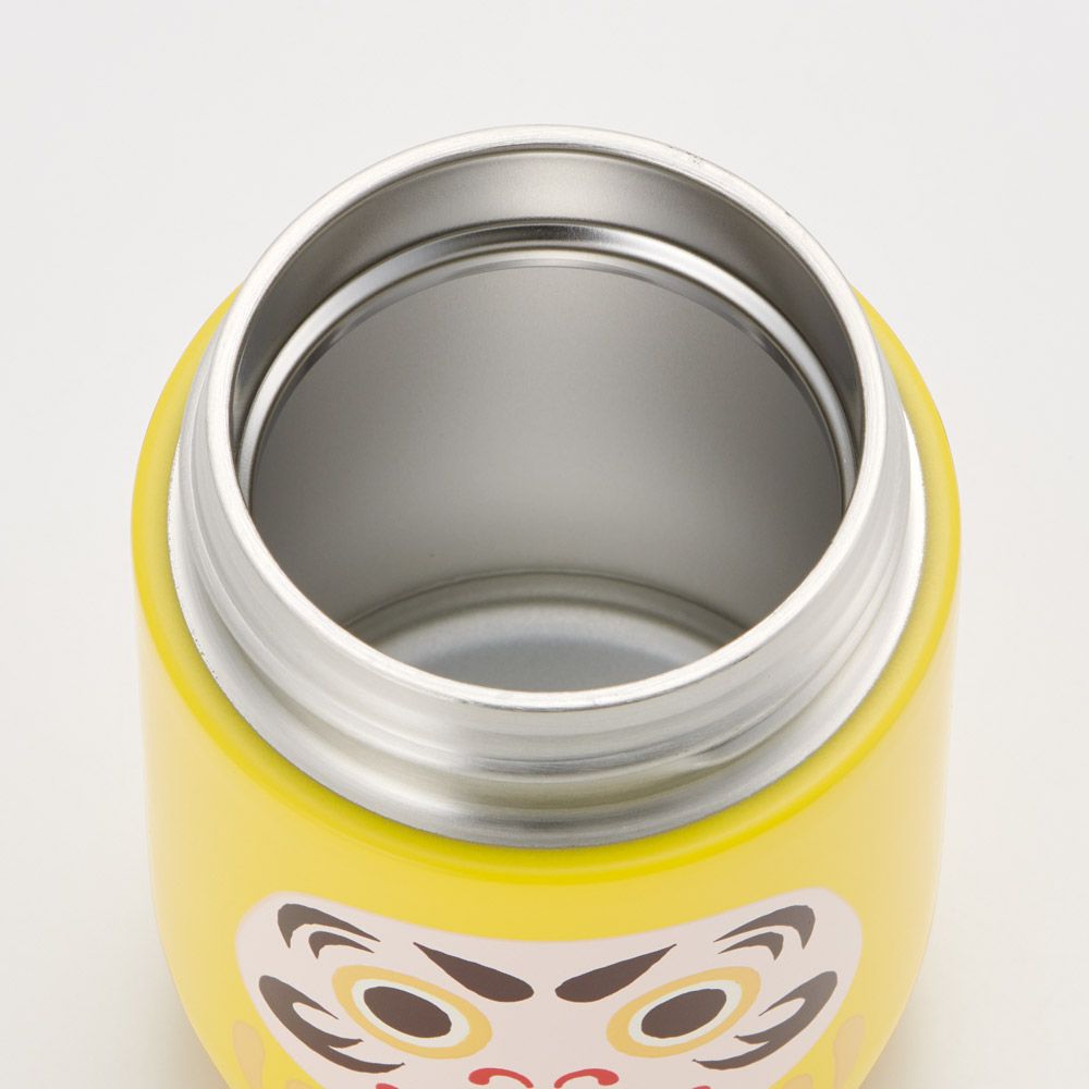 スケーター 水筒 ステンレス マグ ボトル 180ml 保温 保冷 コロンとした かわいい フォルム skater SMGD3 だるまっこ 山吹 だるま 黄色 イエロー 金運【ポケットサイズ 丸み おしゃれ マグボトル 子供 大人】