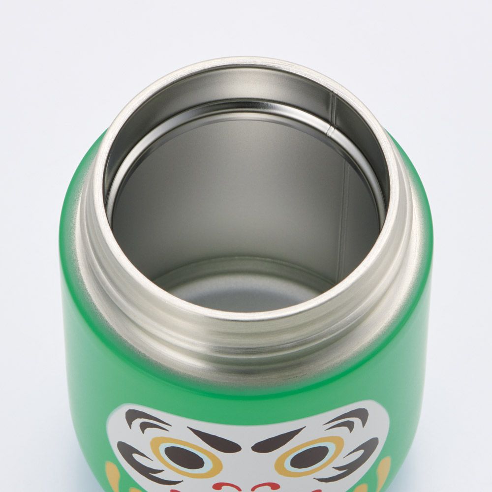 スケーター 水筒 ステンレス マグ ボトル 180ml 保温 保冷 コロンとした かわいい フォルム skater SMGD3 だるまっこ 緑 だるま みどり グリーン 身体健勝【ポケットサイズ 丸み おしゃれ マグボトル 子供 大人】