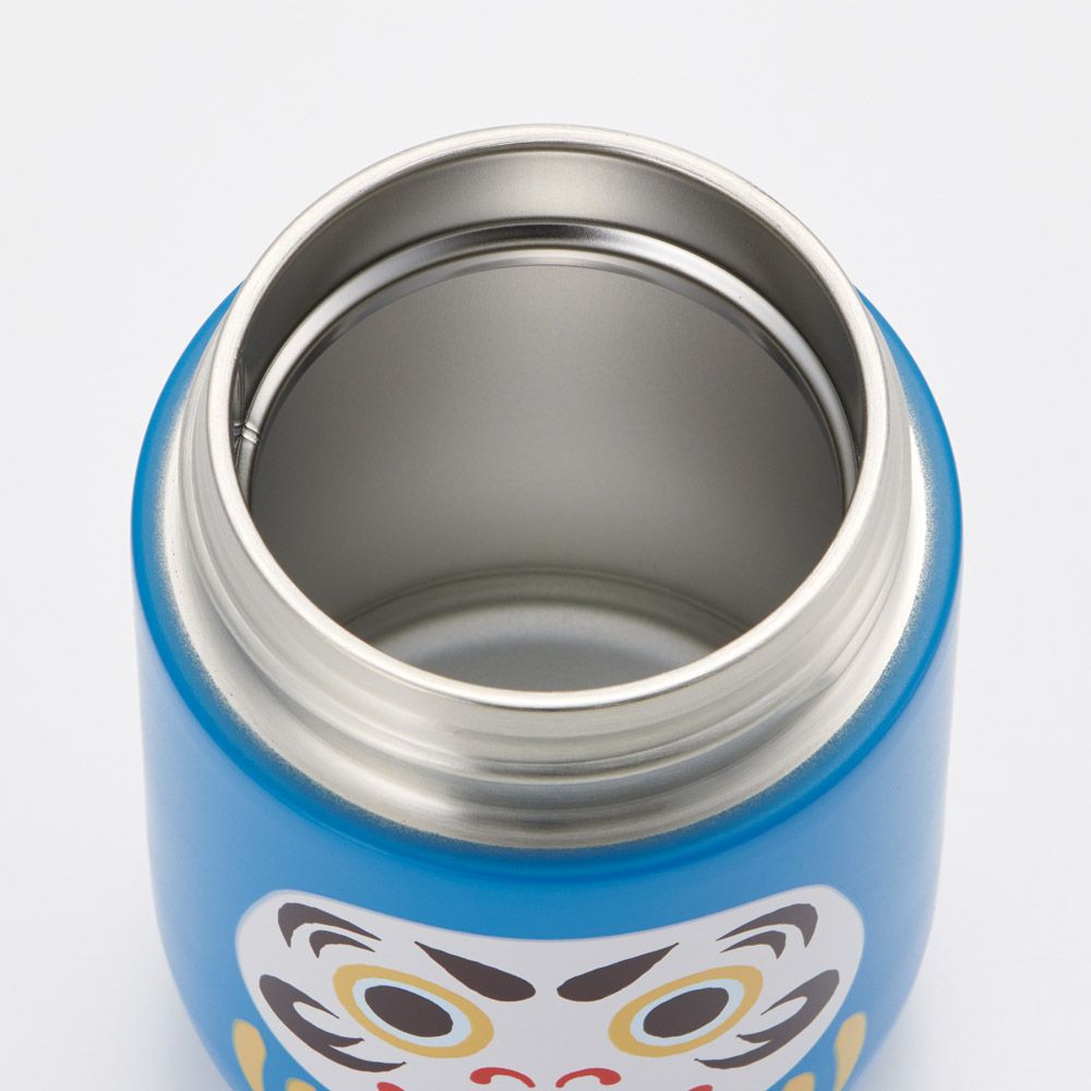 スケーター 水筒 ステンレス マグ ボトル 180ml 保温 保冷 コロンとした かわいい フォルム skater SMGD3 だるまっこ 群青 だるま 青 ブルー 学業向上 才能向上【ポケットサイズ 丸み おしゃれ マグボトル 子供 大人】