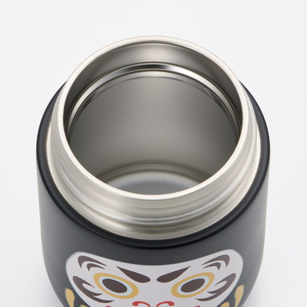 スケーター 水筒 ステンレス マグ ボトル 180ml 保温 保冷 コロンとした かわいい フォルム skater SMGD3 だるまっこ　漆黒 だるま 黒 ブラック 商売繁盛【ポケットサイズ 丸み おしゃれ マグボトル 子供 大人】