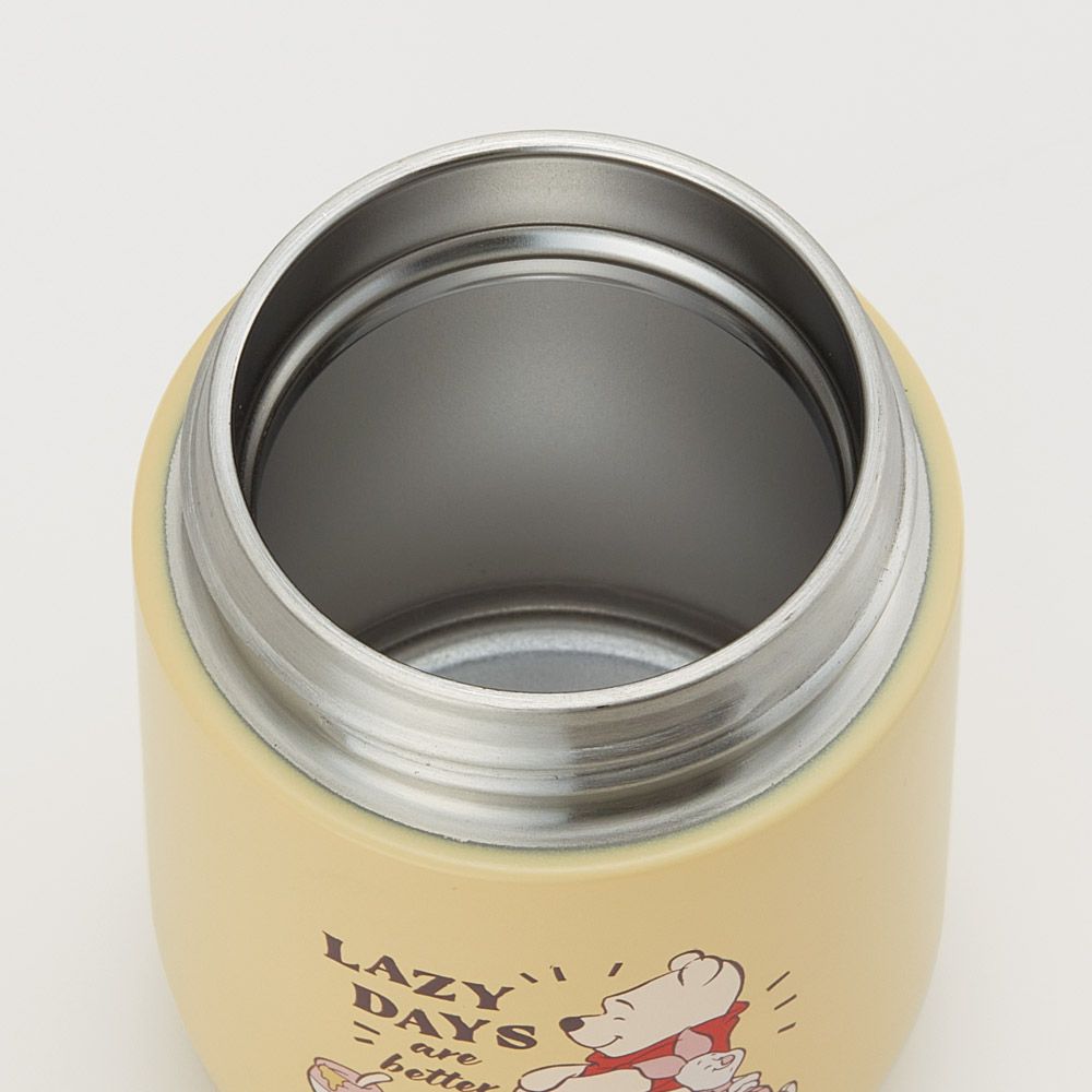 スケーター 水筒 ステンレス マグ ボトル 180ml 保温 保冷 コロンとした かわいい フォルム skater SMGD3 くすみ イエロー くまのプーさん プーさん Pooh 女性【ポケットサイズ 丸み おしゃれ マグボトル 子供 大人】
