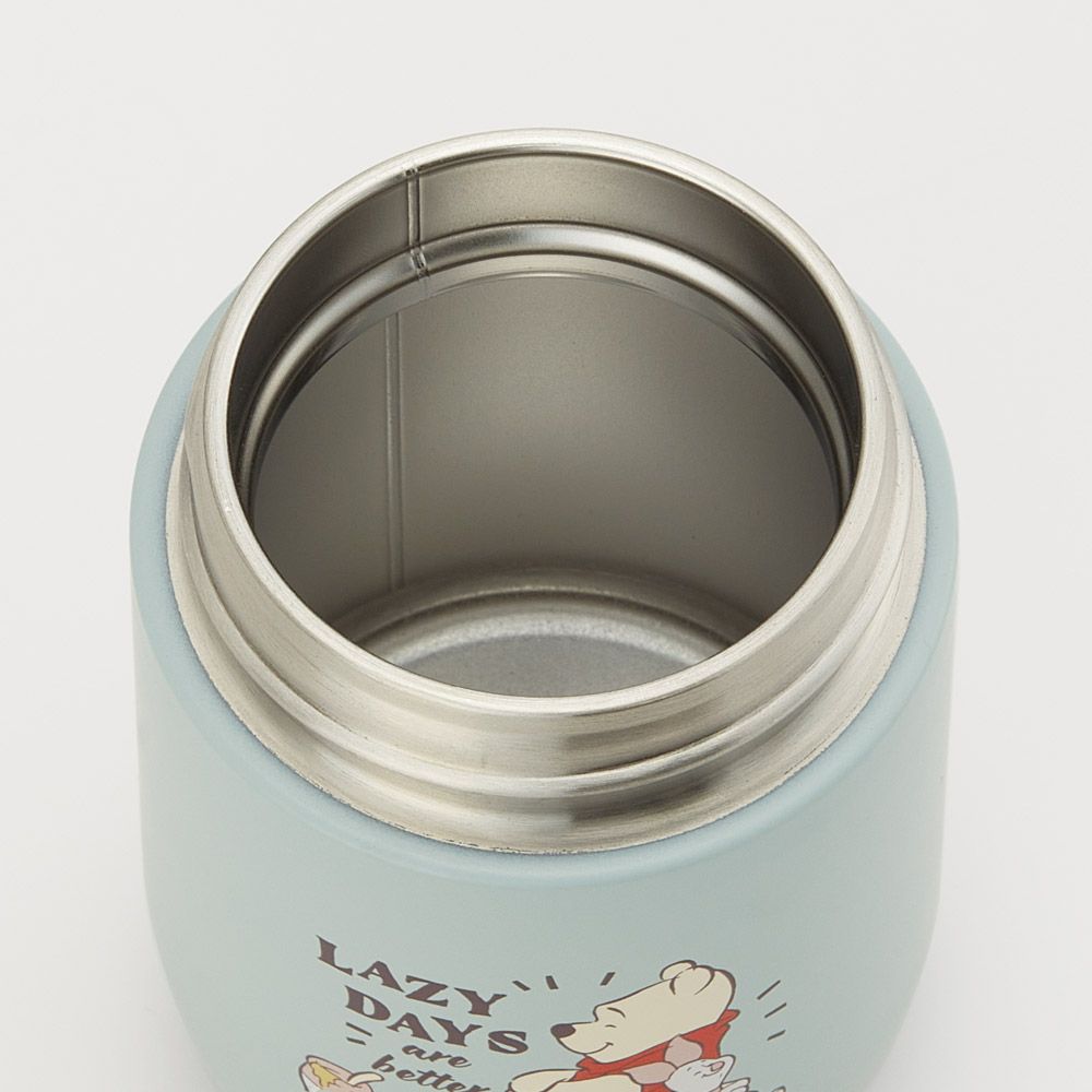 スケーター 水筒 ステンレス マグ ボトル 180ml 保温 保冷 コロンとした かわいい フォルム skater SMGD3 くすみ グリーン くまのプーさん プーさん Pooh 女性【ポケットサイズ 丸み おしゃれ マグボトル 子供 大人】