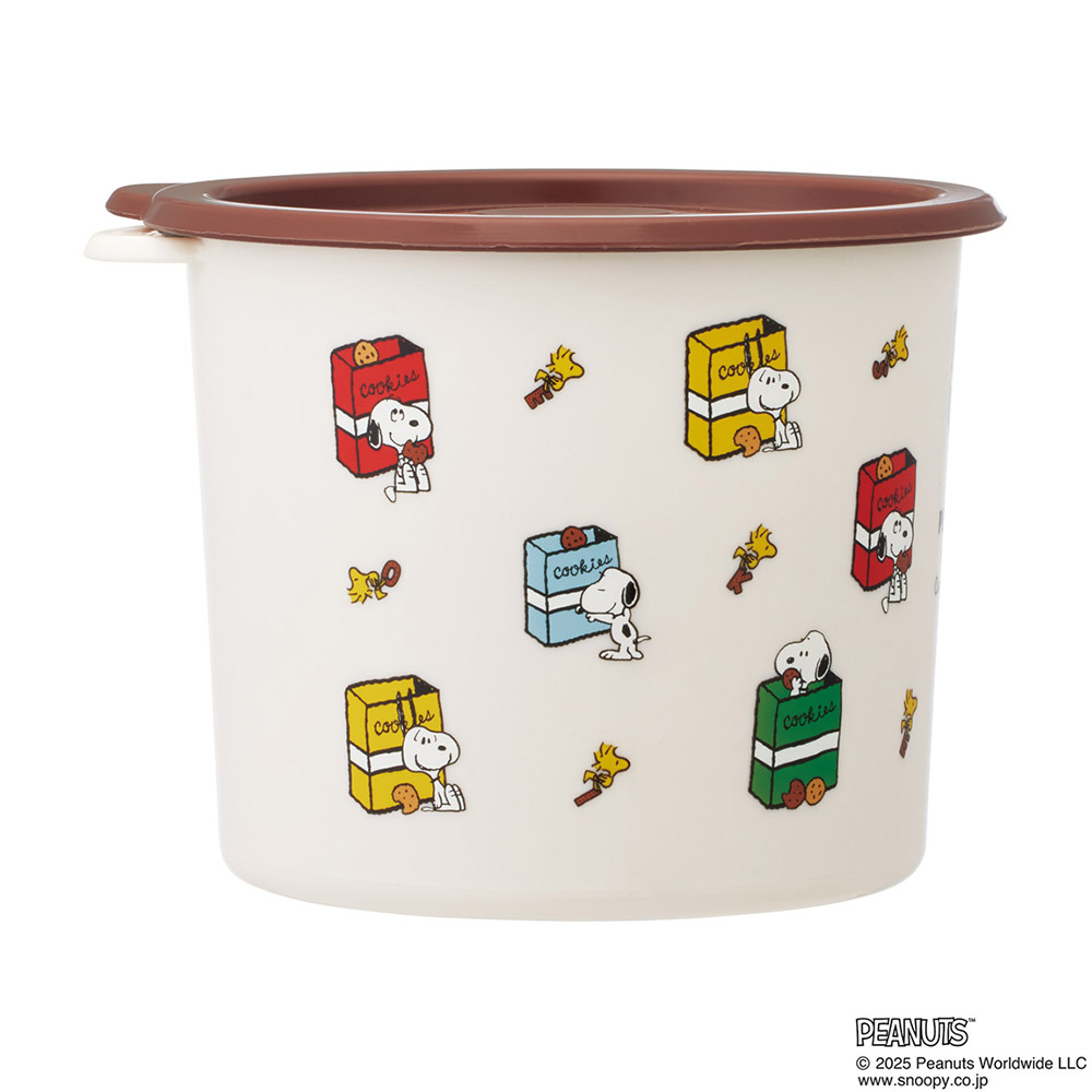 スケーター ワンタッチ 密閉 保存容器 M 800ml プラスチック 日本製 蓋付き 食品保存 軽い skater SOT8 スヌーピー クッキー SNOOPY ピーナッツ 女性【密閉容器 おしゃれ 食品保存容器 ワンプッシュ レンジ可】