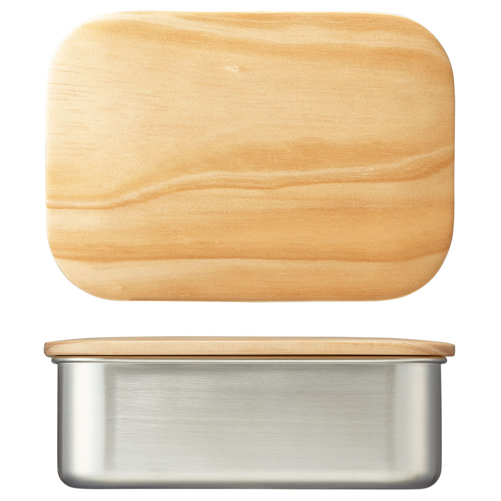木蓋付き ステンレス 弁当箱 650ml ランチ ボックス パッキン 付き STLBT7B スケーター skater 木目 おしゃれ シンプル