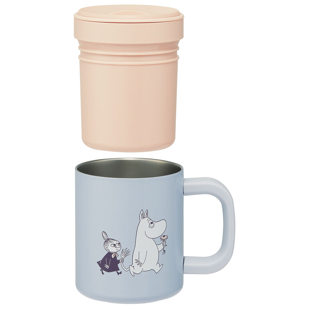 インナーカップ付き ステンレス マグ カップ コップ 保温 保冷 フタ付き スケーター skater STMG4NI ムーミン Moomin リトルミイ 女性 レディース