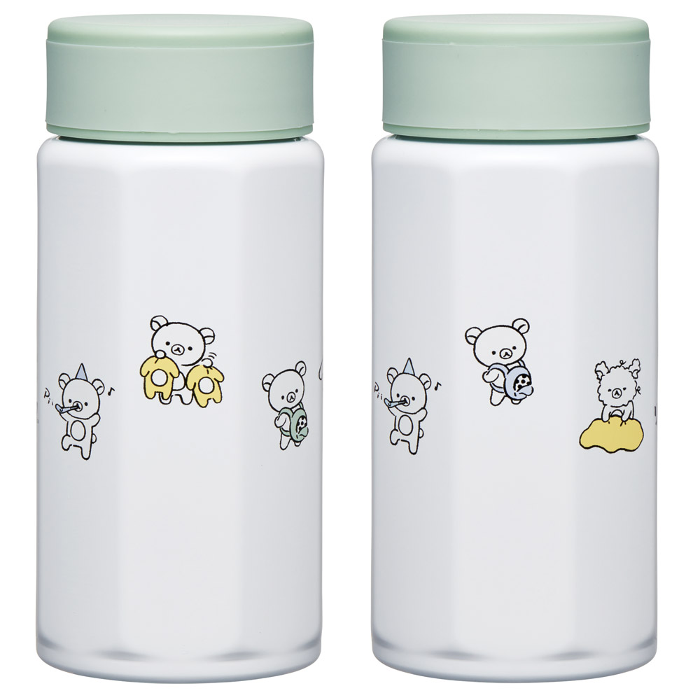 八角形 ステンレス マグボトル 水筒 350ml 保冷 保温 直飲み 大人 キャラクター skater スケーター STO4 リラックマ Rilakkuma 女の子 女性 レディース【ステンレスボトル マグ ボトル 350 軽量 ミニ かわいい】
