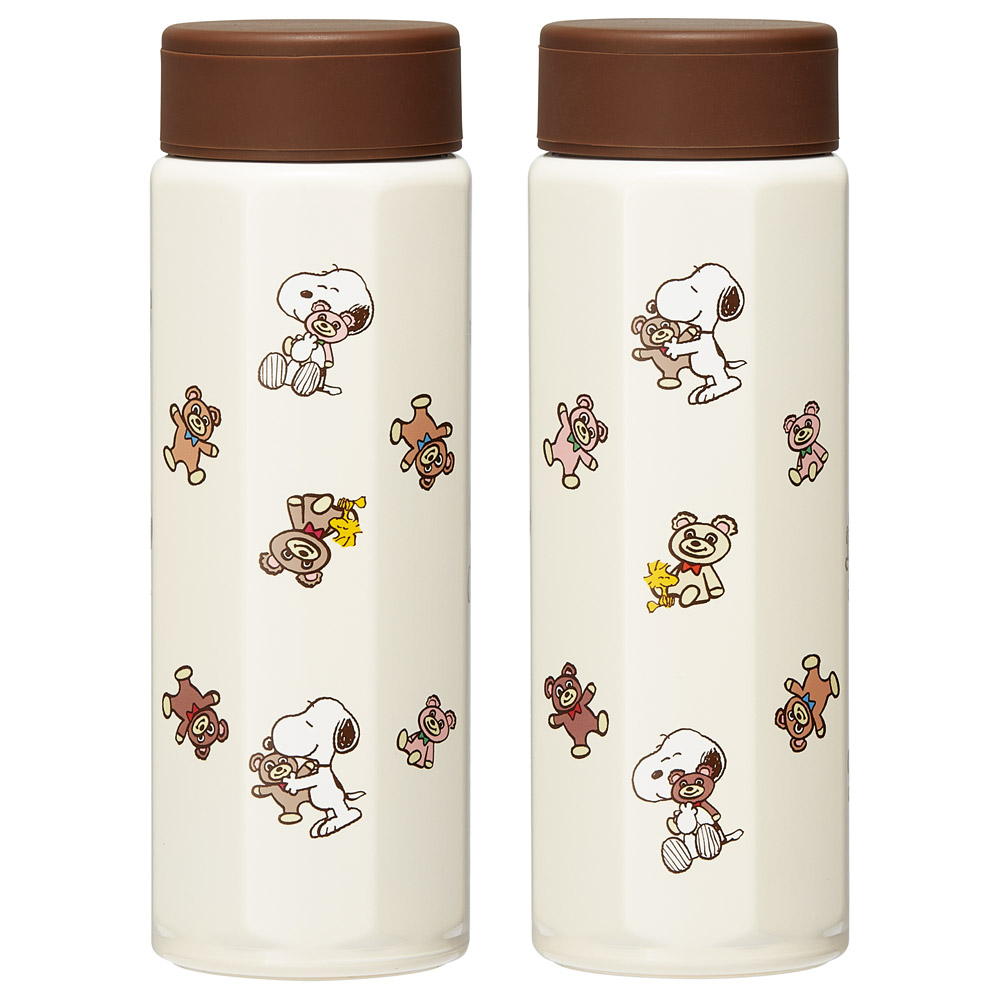 スケーター 水筒 500ml ステンレス 保冷 保温 直飲み 八角形 マグボトル 大人 キャラクター skater STO5 スヌーピー SNOOPY and BEAR ピーナッツ 女性