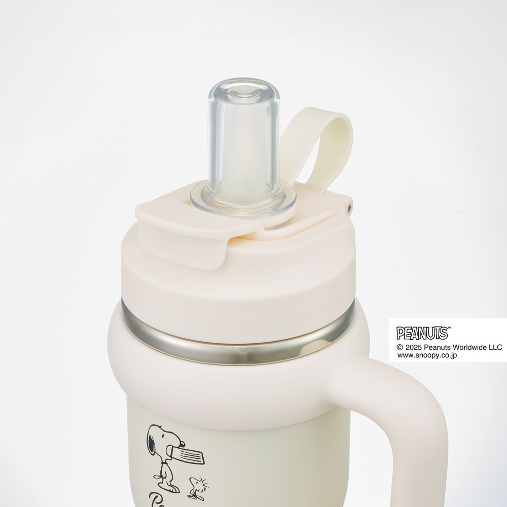 スケーター ハンドル付 タンブラー 570ml ストロー ステンレス ボトル 保温 保冷 直飲み 2WAY skater STSTB6 スヌーピー SNOOPY ピーナッツ 女性 レディース【子供 キッズ 大人 真空二重構造 持ち手付き】